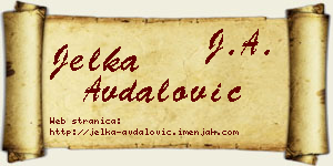 Jelka Avdalović vizit kartica